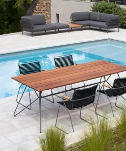 Sketch Rectangular Outdoor Dining Table 220cm By Houe (Bamboo & Grey) TABLES