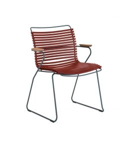 Click Outdoor Dining Chair With Armrests By Houe (Paprika)