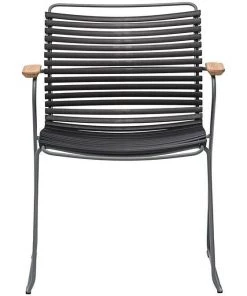 Click Outdoor Dining Chair With Armrests By Houe (Black)