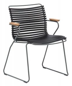 Click Outdoor Dining Chair With Armrests By Houe (Black)