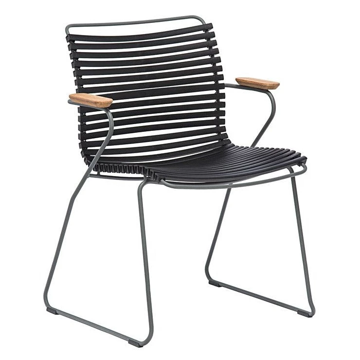 Click Outdoor Dining Chair With Armrests By Houe (Black) 1 Click Outdoor Dining Chair With Armrests By Houe (Black)