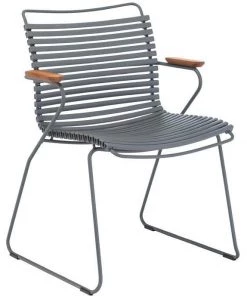 Click Outdoor Dining Chair With Armrests By Houe (Dark Grey)