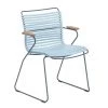 Click Outdoor Dining Chair With Armrests By Houe (Light Blue)