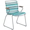 Click Outdoor Dining Chair With Armrests By Houe (Blue Stripe)