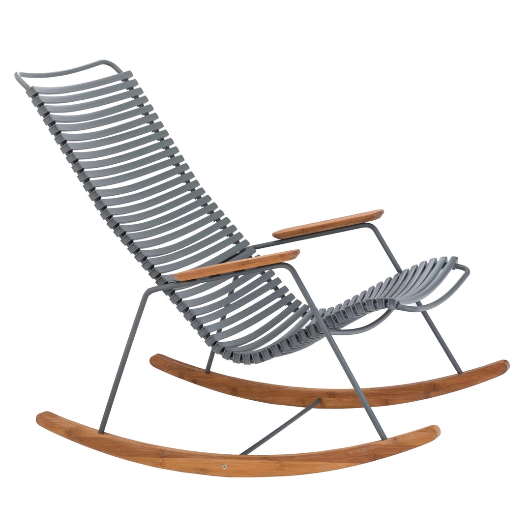 Click Outdoor Rocking Chair With Armrests By Houe (Dark Grey) 1 Click Outdoor Rocking Chair With Armrests By Houe (Dark Grey)