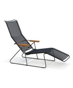 Click Outdoor Sunlounger Chair With Armrests By Houe (Black)