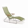 Click Outdoor Sunlounger Chair With Armrests By Houe (Olive Green)