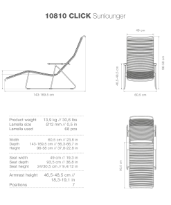 Click Outdoor Sunlounger Chair With Armrests By Houe (Olive Green)
