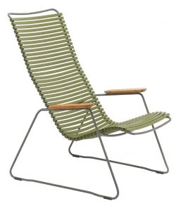 Click Outdoor Lounge Chair With Armrests By Houe (Olive Green)