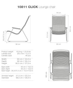 Click Outdoor Lounge Chair With Armrests By Houe (Dark Grey)