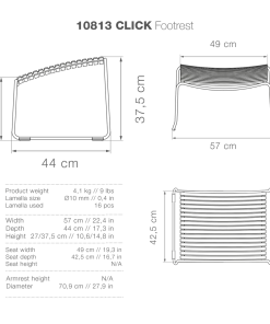 Click Outdoor Footrest By Houe (Black)