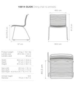 Click Outdoor Dining Chair By Houe (Black)