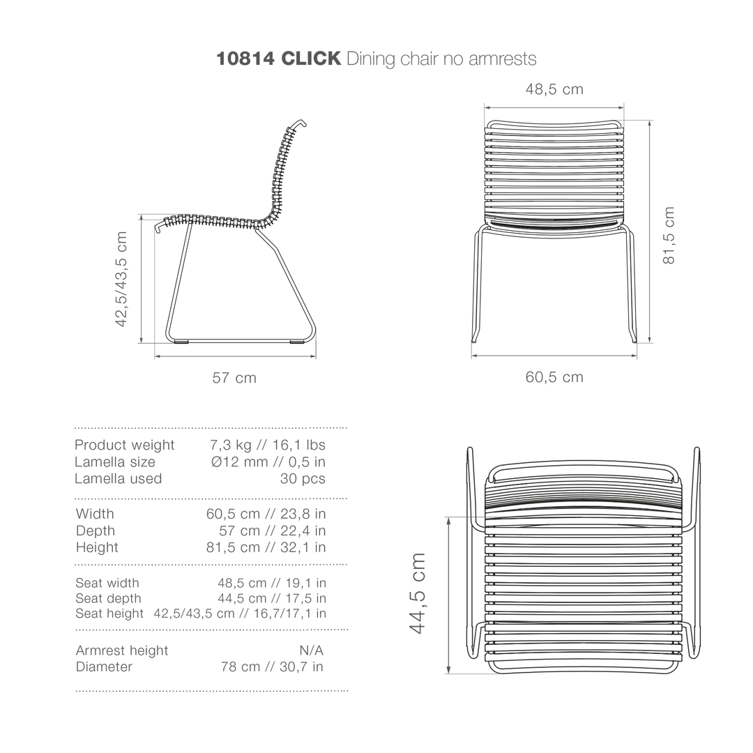 Click Outdoor Dining Chair By Houe (Dynamic Multicolour) 2 Click Outdoor Dining Chair By Houe (Dynamic Multicolour)