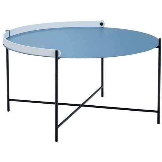 Edge Outdoor Round Coffee Table 76cm By Houe (Pigeon Blue) 1 Edge Outdoor Round Coffee Table 76cm By Houe (Pigeon Blue)