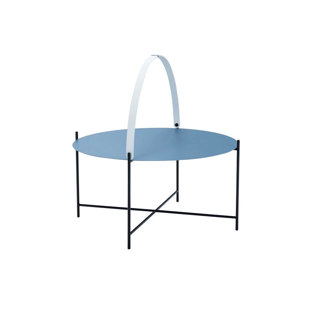 Edge Outdoor Round Coffee Table 76cm By Houe (Pigeon Blue) 2 Edge Outdoor Round Coffee Table 76cm By Houe (Pigeon Blue)