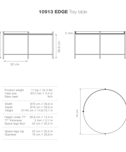 Edge Outdoor Round Coffee Table 76cm By Houe (Black) 7 Edge Outdoor Round Coffee Table 76cm By Houe (Black)