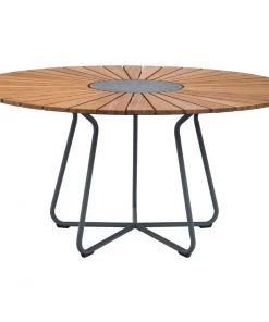 Circle Outdoor Dining Table 150cm By Houe (Bamboo & Black)