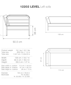 Level Outdoor Modular Lounge Sofa By Houe (Sooty Grey)