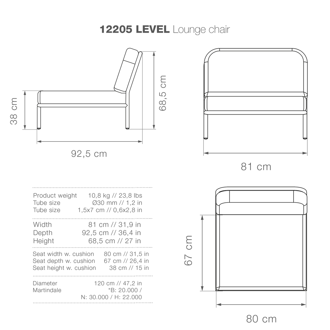 Level Outdoor Lounge Chair By Houe (Sooty Grey) 3 Level Outdoor Lounge Chair By Houe (Sooty Grey)