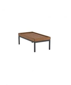 Level Outdoor Lounge Rectangular Side Table 81cm By Houe (Bamboo & Black)