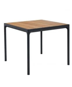 Four Square Outdoor Dining Table 90cm By Houe (Bamboo & Black)