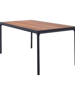 Four Rectangular Outdoor Dining Table 160cm By Houe (Bamboo & Black)