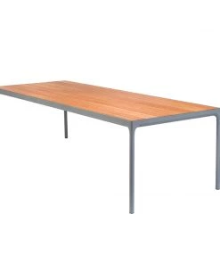 Four Rectangular Outdoor Dining Table 210cm By Houe (Bamboo & Grey)