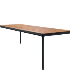 Four Rectangular Outdoor Dining Table 210cm By Houe (Bamboo & Black)