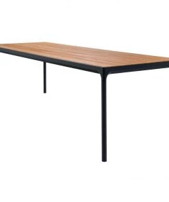 Four Rectangular Outdoor Dining Table 270cm By Houe (Bamboo & Black)