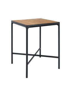 Four Square Outdoor Bar Table 90cm By Houe (Bamboo & Black)