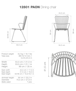 Paon Outdoor Dining Chair By Houe (Bamboo & Black)