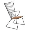Paon Outdoor Lounge Chair By Houe (Bamboo & Black)