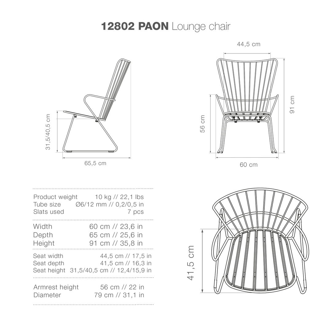 Paon Outdoor Lounge Chair By Houe (Bamboo & Black) 7 Paon Outdoor Lounge Chair By Houe (Bamboo & Black)