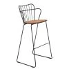 Paon Outdoor Bar Chair By Houe (Bamboo & Black)
