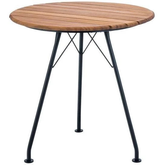 Circum Outdoor Round Dining Table 74cm By Houe (Bamboo & Black) 1 Circum Outdoor Round Dining Table 74cm By Houe (Bamboo & Black)