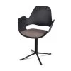 Falk Chair With Armrests & Column Leg By Houe (Black & Beige)
