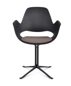 Falk Chair With Armrests & Column Leg By Houe (Black & Beige)