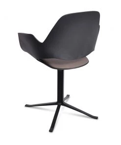 Falk Chair With Armrests & Column Leg By Houe (Black & Beige) 7 Falk Chair With Armrests & Column Leg By Houe (Black & Beige)
