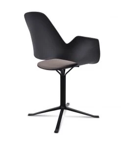 Falk Chair With Armrests & Column Leg By Houe (Black & Beige) 8 Falk Chair With Armrests & Column Leg By Houe (Black & Beige)