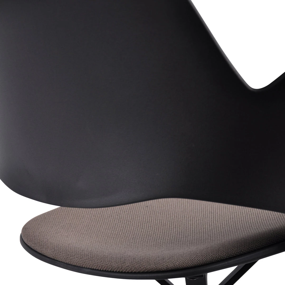 Falk Chair With Armrests & Column Leg By Houe (Black & Beige) 5 Falk Chair With Armrests & Column Leg By Houe (Black & Beige)