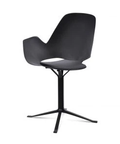 Falk Chair With Armrests & Column Leg By Houe (Black & Dark Grey) 9 Falk Chair With Armrests & Column Leg By Houe (Black & Dark Grey)