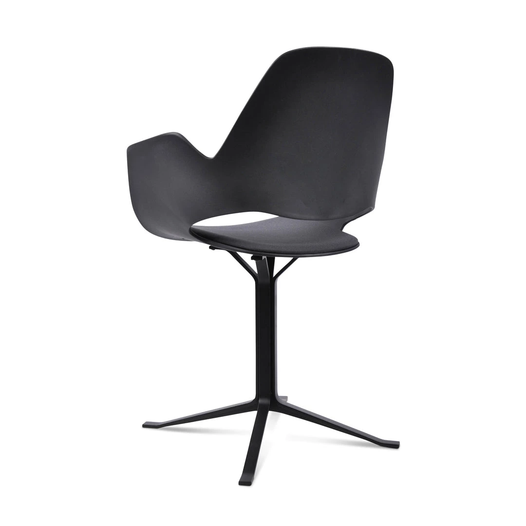 Falk Chair With Armrests & Column Leg By Houe (Black & Dark Grey) 4 Falk Chair With Armrests & Column Leg By Houe (Black & Dark Grey)