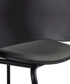 INDOOR Falk Chair With Armrests & 4 Legs By Houe (Black & Dark Green)