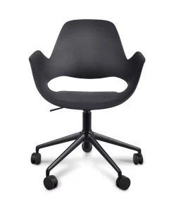 Falk Chair With Armrests & Castor Base By Houe (Black) INDOOR
