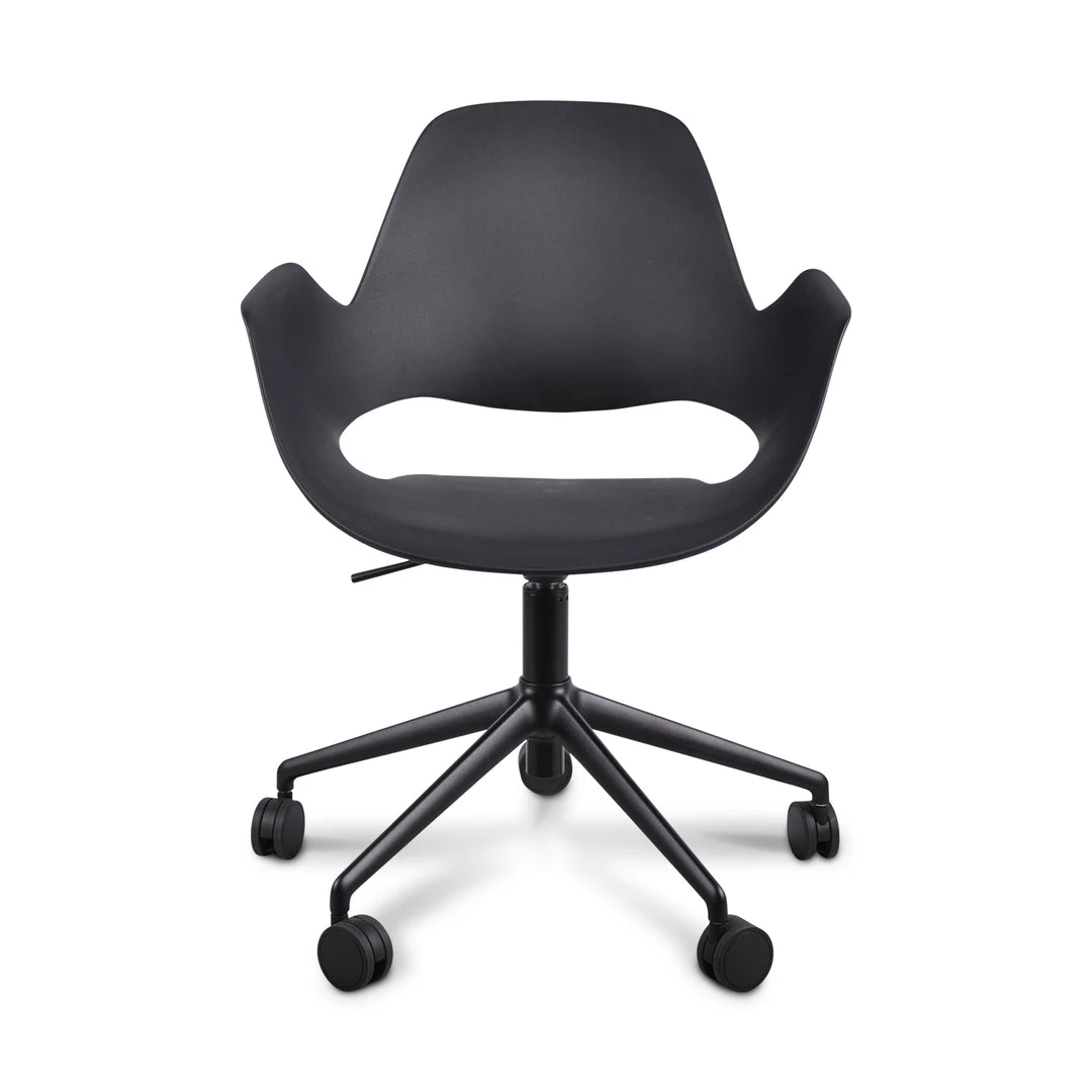 Falk Chair With Armrests & Castor Base By Houe (Black) INDOOR 2 Falk Chair With Armrests & Castor Base By Houe (Black) INDOOR