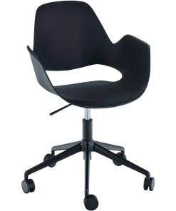 Falk Chair With Armrests & Castor Base By Houe (Black) INDOOR