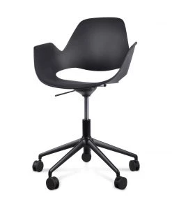 Falk Chair With Armrests & Castor Base By Houe (Black) INDOOR 6 Falk Chair With Armrests & Castor Base By Houe (Black) INDOOR