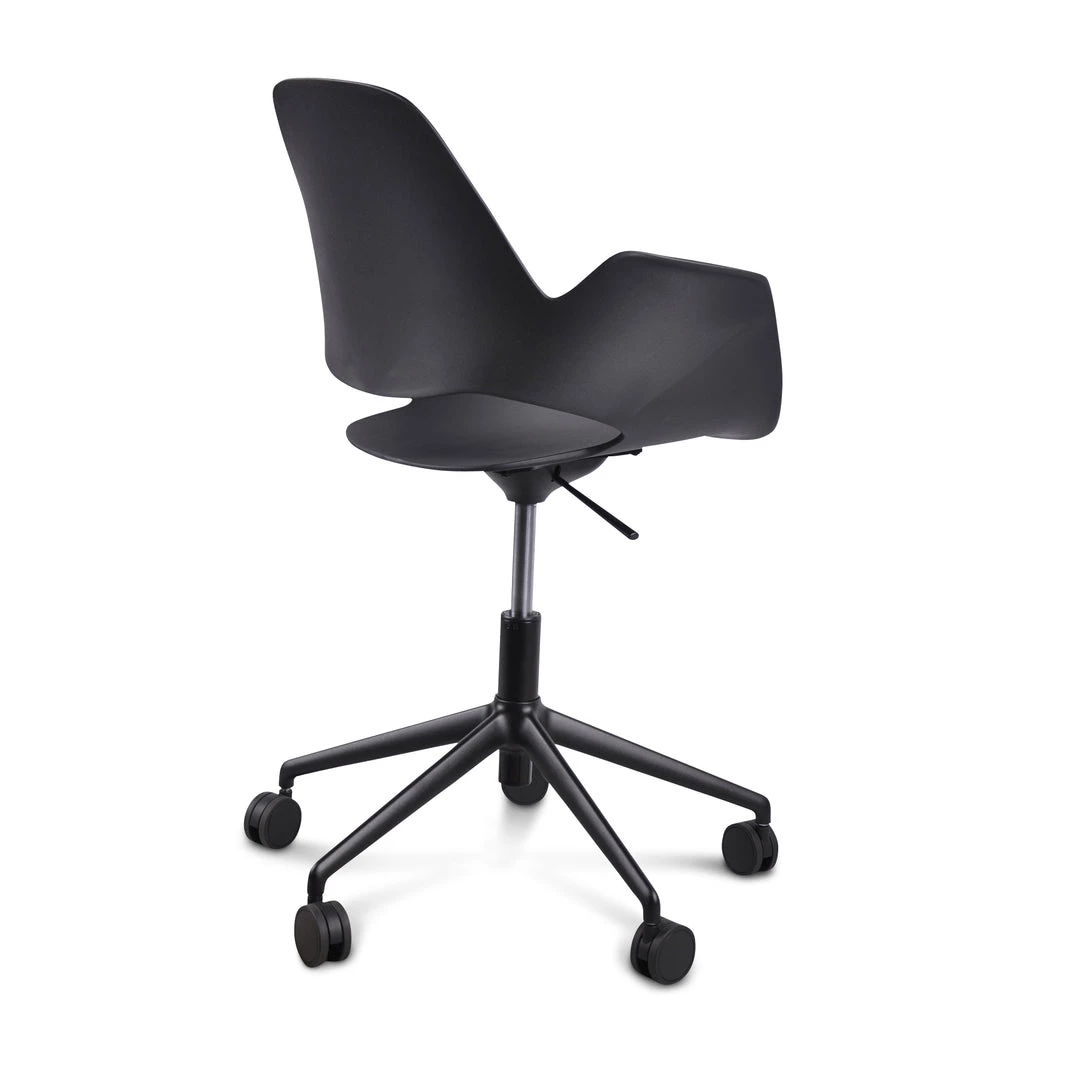 Falk Chair With Armrests & Castor Base By Houe (Black) INDOOR 4 Falk Chair With Armrests & Castor Base By Houe (Black) INDOOR