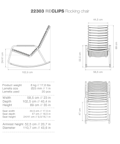 Houe ReClips Rocking Chair Black