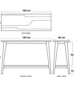 Karpenter Twist Console Table 120cm - FSC Teak INDOOR